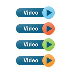 Fototapeta premium VIDEO web buttons with PLAY symbol