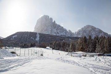 Fototapeta premium Ski lift in the mountains