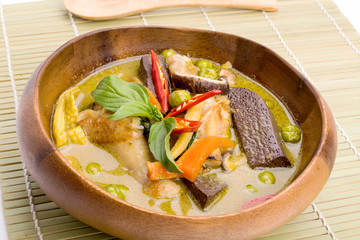 Thailand food Green curry Chicken