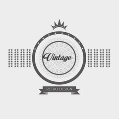 American vintage hipster retro vector illustration label