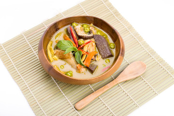 Thailand food Green curry Chicken