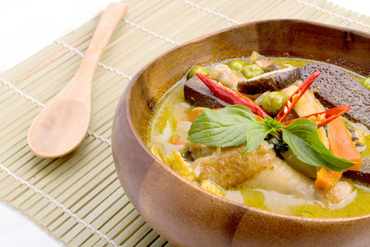Thailand food Green curry Chicken