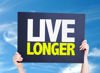 Live Longer card with sky background