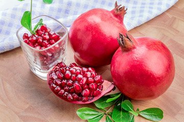 Ripe pomegranates