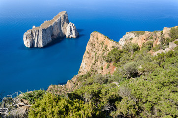 Sardegna, costa del Sulcis e scoglio Pan di Zucchero