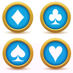 Card symbols icon set