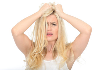 Obraz premium Shocked and Surprised Young Woman 