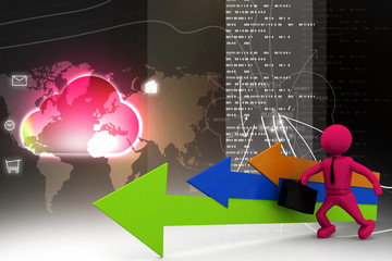 Fototapeta premium Movement direction to success