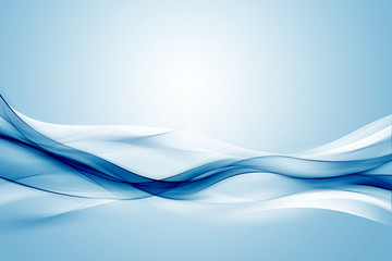 Blue Waves Background - obrazy, fototapety, plakaty