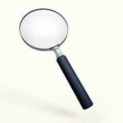Magnifying glass isolated on white background