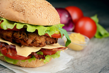 Homemade tasty sandwich