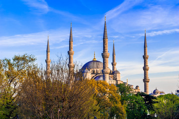 The Blue Mosque, (Sultanahmet Camii), Istanbul, Turkey.