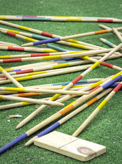 Wooden board games. color image
