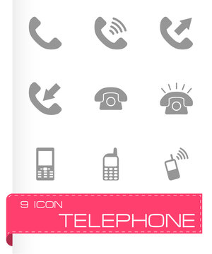 Vector telephone icon set