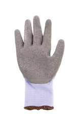 Rubber protective gray glove. 