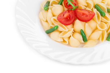 Pasta shells with vegetables 