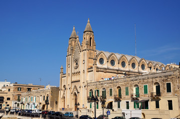 Obraz premium Eglise Notre Dame de Mont Carmel - Balluta Bay - Malte