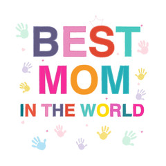 Mother's Day card best mom greeting card vector