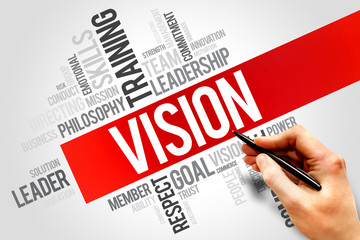 Fototapeta premium VISION word cloud, business concept