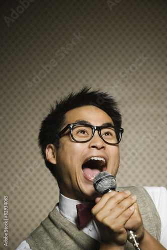 Asian Man Singing 47