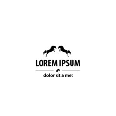 Horse  jumping emblem. 