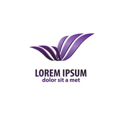 vector 3d abstract wing flying logo for company 