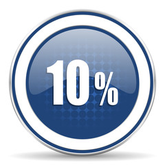 10 percent icon sale sign