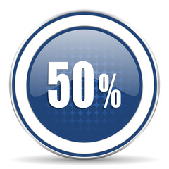 50 percent icon sale sign