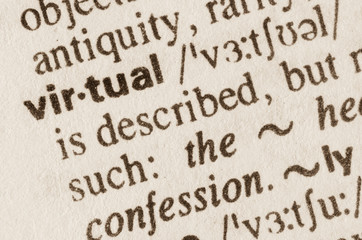 Dictionary definition of word virtual