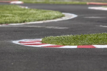 Tuinposter Kurvenkombination bei einer Motorsportstrecke © mika