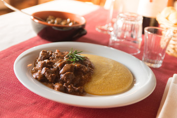 Tasty lunch at the italian restaurant