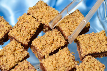 Walnut cakes on a plate