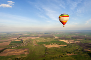 Blue sky and hot air balloon