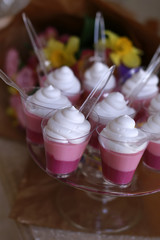 Tray of delicate desserts