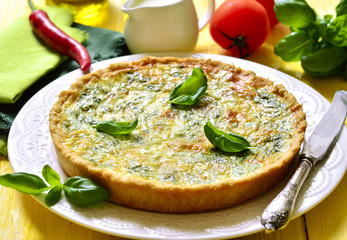 Quiche with spinach. © lilechka75