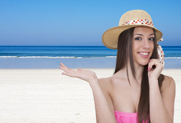 Girl in bikini on the beach