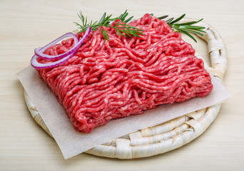 Raw beef minced meat