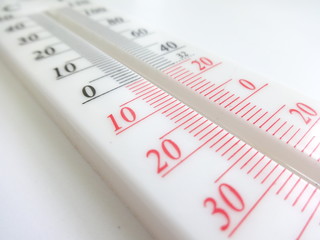 Abstract White Thermometer