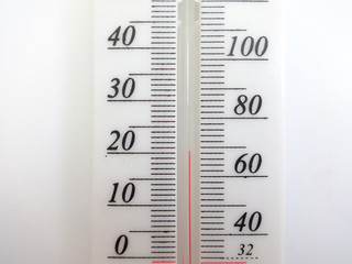 Abstract White Thermometer