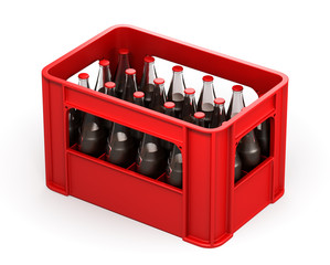 Cola Bottles in Plastic Crate