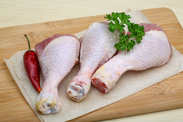 Raw chicken legs