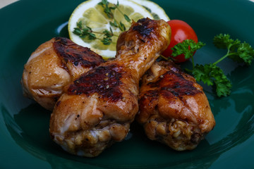 Roasted chicken legs