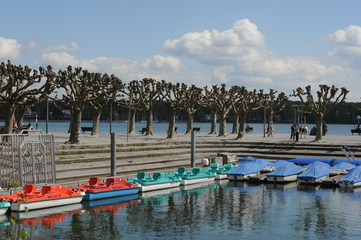 Tretboote in der Seeanlage in Konstanz