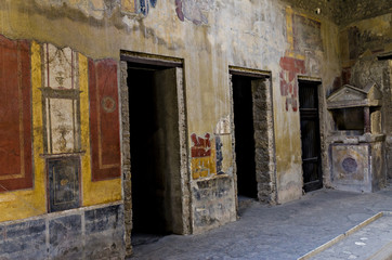 Fototapeta na wymiar Fresco in Pompeii house