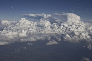 Clouds background as seen by the airplane