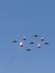 Aerobatic Team Strizhi and Russian Knights