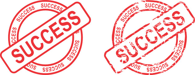 success stamp sticker in vector format very easy to edit