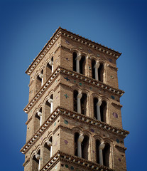 Fototapeta premium A church in Rome and the tower