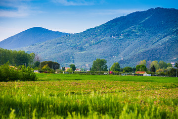 Campi prati colline, Paesaggio di campagna Toscana, agricoltura