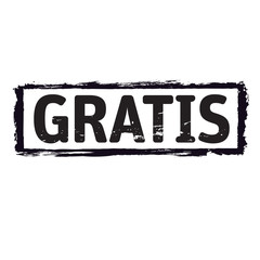 Black vector grunge stamp GRATIS - spanish text